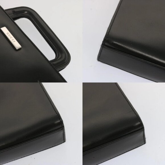 GUCCI Hand Bag Leather Black Auth 68145 - Picture 15 of 15